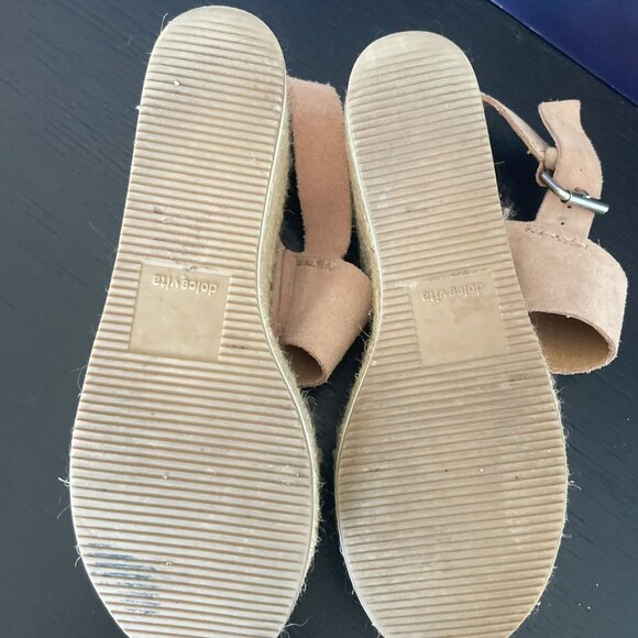 Dolce Vita Ankle Strap Espadrille Sandals in Pink Suede - Size 6 - Picture 4 of 6